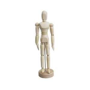 BONECO DECORATIVO ARTICULADO MANEQUIM DE MADEIRA 20CM - 4348