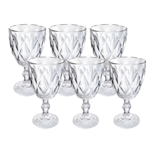 JOGO DE TAÇAS DE VIDRO 330ML COM 6 PEÇAS - CA16191