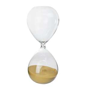 AMPULHETA DE VIDRO 15 MINUTOS 16,5CM - 6484-A