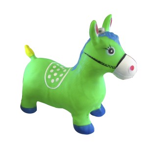 CAVALINHO UPA UPA DE BORRACHA VERDE COM SOM E LUZ - COM INMETRO - A97001-VD