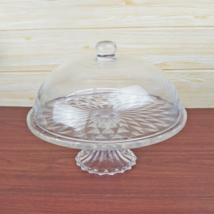 BOLEIRA CENTRO DE MESA DE VIDRO COM TAMPA - 88336