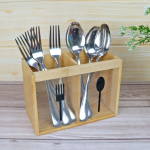 PORTA TALHERES DE BAMBU E ACRÍLICO - CX171
