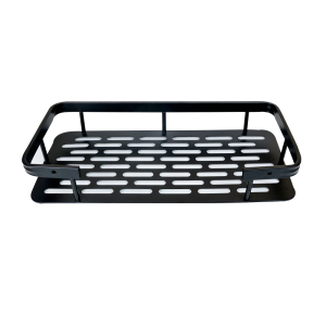 PRATELEIRA RETANGULAR DE BANHEIRO EM ALUMÍNIO PRETO 29,5CM - CA12550