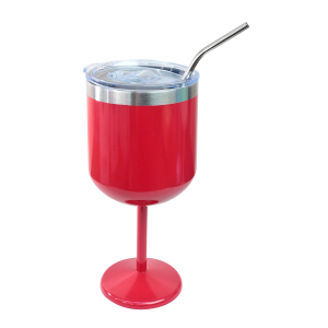 TAÇA INOX COM TAMPA DE PLÁSTICO E CANUDO DE INOX 550ML - GDR1462-VM