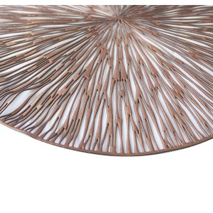 JOGO AMERICANO VAZADO REDONDO DE PLÁSTICO 38CM - 3025-GR