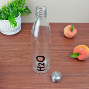 GARRAFA EM VIDRO TRANSPARENTE COM TAMPA DE ROSCA 1 LITRO - GA10014