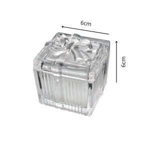 PORTA JOIAS DE VIDRO 6CM COM TAMPA  - SXKR14478