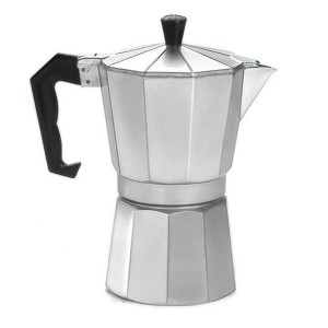 CAFETEIRA TIPO ITALIANA DE ALUMINIO 150 ML PARA 3 XICARAS 50 ML - CA003