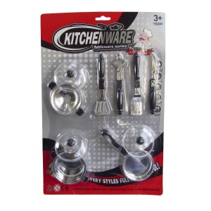 BRINQUEDO KIT COZINHA KITCHENWARE COM 10 PEÇAS -  COM INMETRO - JB041