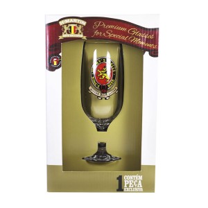 TAÇA DE VIDRO FLORIPA PARA CERVEJA RETRÔ BITTER XV BITTER-  300 ML - 17 CM - MODELO 10 - 07732-10
