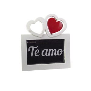 PORTA RETRATO DE PLASTICO COM 2 CORAÇÕES 10X15 HP65838-BR