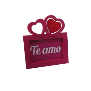 PORTA RETRATO DE PLASTICO COM 2 CORAÇÕES 10X15 HP65838-VM