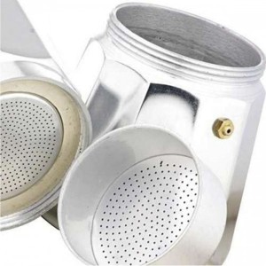 CAFETEIRA ALUMÍNIO TIPO ITALIANA  450ML PARA 09 XÍCARAS DE 50ML - NS1319