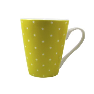 CANECA  EM PORCELANA 340 ML ESTAMPA ESTRELA-PRC10001-AM