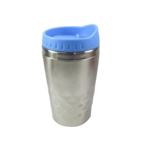 COPO TERMICO DE INOX COM TAMPA COLORIDA 350 ML - HG85030-AZ
