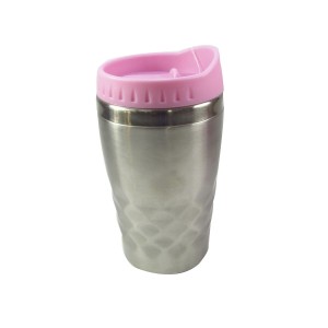 COPO TERMICO DE INOX COM TAMPA COLORIDA 350 ML - HG85030-RS