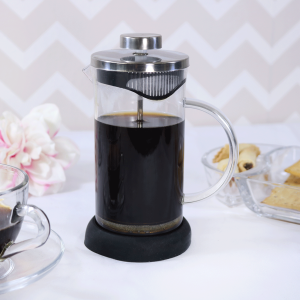 CAFETEIRA FRANCESA DE VIDRO COM TAMPA EM INOX 600 ML - 3113