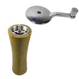 MOEDOR DE PIMENTA DE MADEIRA E MANIVELA EM INOX 17 CM - 3092