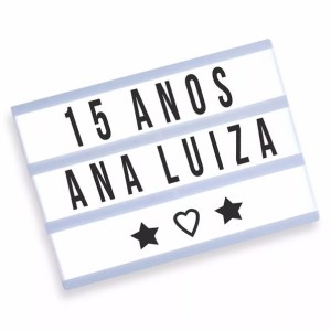 QUADRO LUMINOSO LIGHT BOX A4 USB 96 TAGS 30 X 22 X 4,5CM - N55618