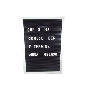 QUADRO LETREIRO DECORATIVO DE PLÁSTICO 40 X 28 X 2 CM - N56771-BR