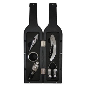 KIT VINHO ESTILO GARRAFA 5 PEÇAS - HD66409
