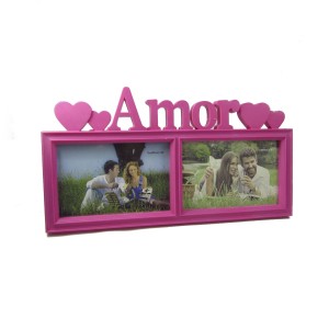 PORTA RETRATO DE PLASTICO DUPLO AMOR 10X15 - PR003-RS