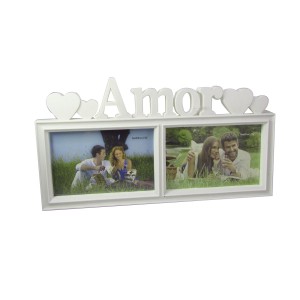 PORTA RETRATO DE PLASTICO DUPLO AMOR 10X15 - PR003-BR