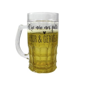CANECA PARA CHOPP PLASTICO 400ML BOAS CERVEJAS BONS AMIGOS - 99905-4