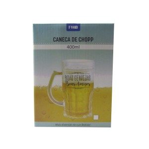 CANECA PARA CHOPP PLASTICO 400ML BOAS CERVEJAS BONS AMIGOS - 99905-4