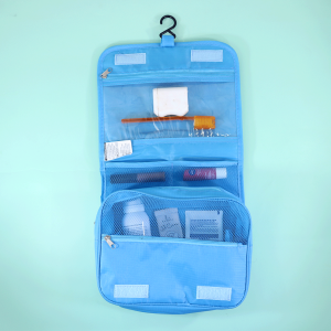 NECESSAIRE PORTATIL PARA VIAGEM COM DIVISORIAS E CABIDE - HB69405-AZCL