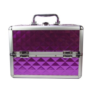 MALETA PARA MAQUIAGEM EM ALUMÍNIO 26X18X19 - HC82342-PK