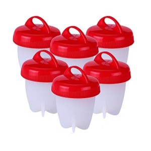 FORMA DE SILICONE PARA COZINHAR OVOS EGG BOIL COM 6 PÇS - MG7639