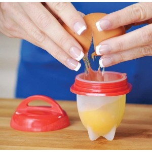 FORMA DE SILICONE PARA COZINHAR OVOS EGG BOIL COM 6 PÇS - MG7639