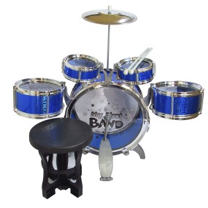 MINI BATERIA MUSICAL DE PLÁSTICO COM 10 PCS - 4905-AZ