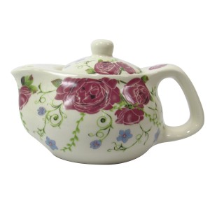 BULE CHALEIRA COM INFUSOR CERÂMICA  FLORAL 250 ML - BUL03A-RS