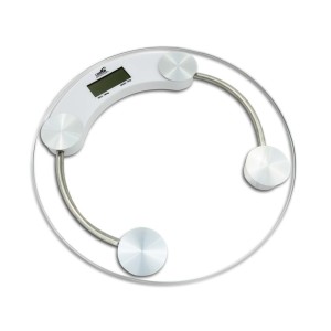 BALANÇA DIGITAL VIDRO TEMPERADO PARA BANHEIRO REDONDA CAPACIDADE 180 KG - CA05016