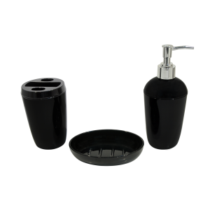 JOGO PARA BANHEIRO DE PLASTICO COM 3 PECAS -CA04040-PT