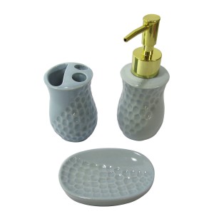 KIT DE BANHEIRO EM PORCELANA 3 PÇS - 2KB99363-AZ