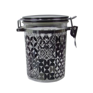 POTE HERMÉTICO DE ACRILICO - 750ML ( TEMA GEOMÉTRICO) - CLA15039-C