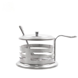 ACUCAREIRO VIDRO E INOX COM COLHER - 200 ML - NS1369-A