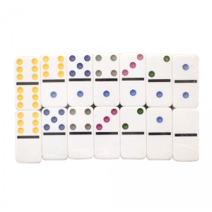 JOGO DE DOMINÓ DE MELAMINA COM 28 PÇS - NS1395 -VM