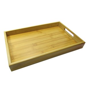 BANDEJA COM ALCA DE BAMBU PARA SERVIR - 25X38 - 1332