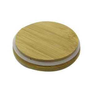 POTE DE VIDRO 750 ML COM TAMPA EM BAMBU E VEDAÇÃO DE SILICONE -BF2984