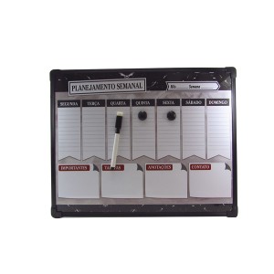LOUSA MAGNÉTICA DE PLÁSTICO PLANNER SEMANAL - 40CM  - HE66316- PT