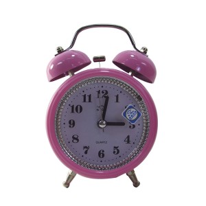 MINI RELÓGIO DESPERTADOR DE METAL DE MESA - 12CM -  XT0250-RS