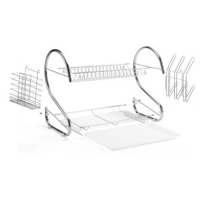 ESCORREDOR DE LOUÇA DE METAL E PLÁSTICO  - 39.5X25CM - 0271