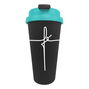 COPO TÉRMICO COM FRASE FÉ DE PLÁSTICO 500 ML-CS0066-C