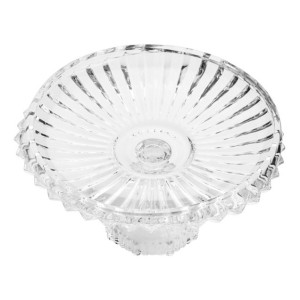 PRATO PARA BOLO COM PEDESTAL DE CRISTAL RENAISSANCE 10,5X18CM - 7494