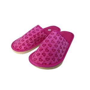 PANTUFA DE POLIÉSTER ESTAMPA CORAÇÃO JUVENIL E ADULTO - BF2261