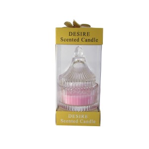 CASTIÇAL DE VIDRO COM TAMPA E VELA AROMATIZADA 9CMX6CM - F194121-RS